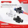 Pneumatic Air Hose Quick Connector with Bleed Valve Switch (HVFF-4/6/8/10/12mm) - White