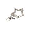 DIY Five-Pointed Star Metal Keychain Pendant with Creative Irregular Alloy Spring Buckle