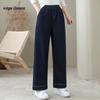 Women's 2025 Retro Loose Fit High-Waist Denim Straight Wide-Leg Jeans