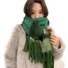 High-end scarf women's winter new versatile thickened plush warm scarf autumn