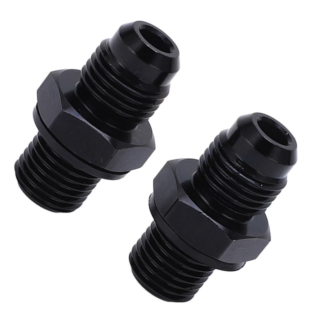 1Pair 6AN‑1Celsius4NPS   Oil Cooler Adapter Fitting Aluminium Alloy Rustproof Black
