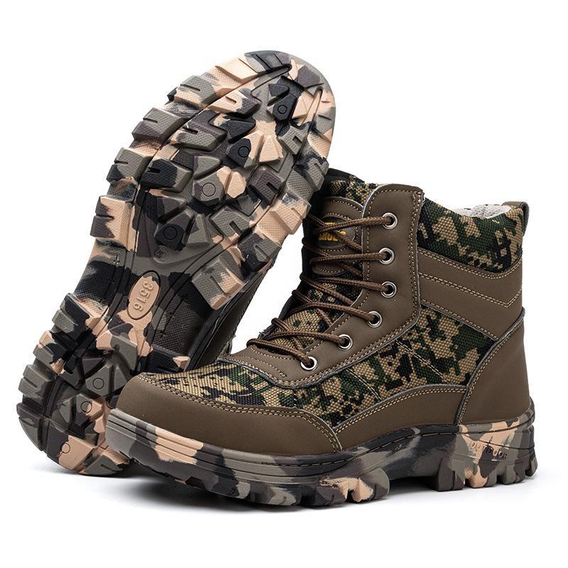 Herre vanntette vernestøvler med stålhette - Knusesikre, punkteringssikre, deodoriserende, slitesterke, fløyelsforede beskyttelsessko