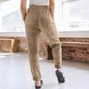 Women's Mid Rise Loose Fit Wide Leg Long Corduroy Pants Casual Winter Trousers
