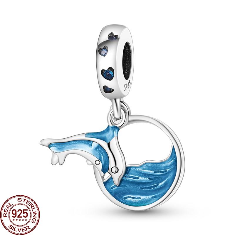 Women copper Sea Summer Design Dangle Turtle Starfish Octopus Dolphin Bead Charms Charm Bead Charms Authentic Accessories Bracelets Jewellery