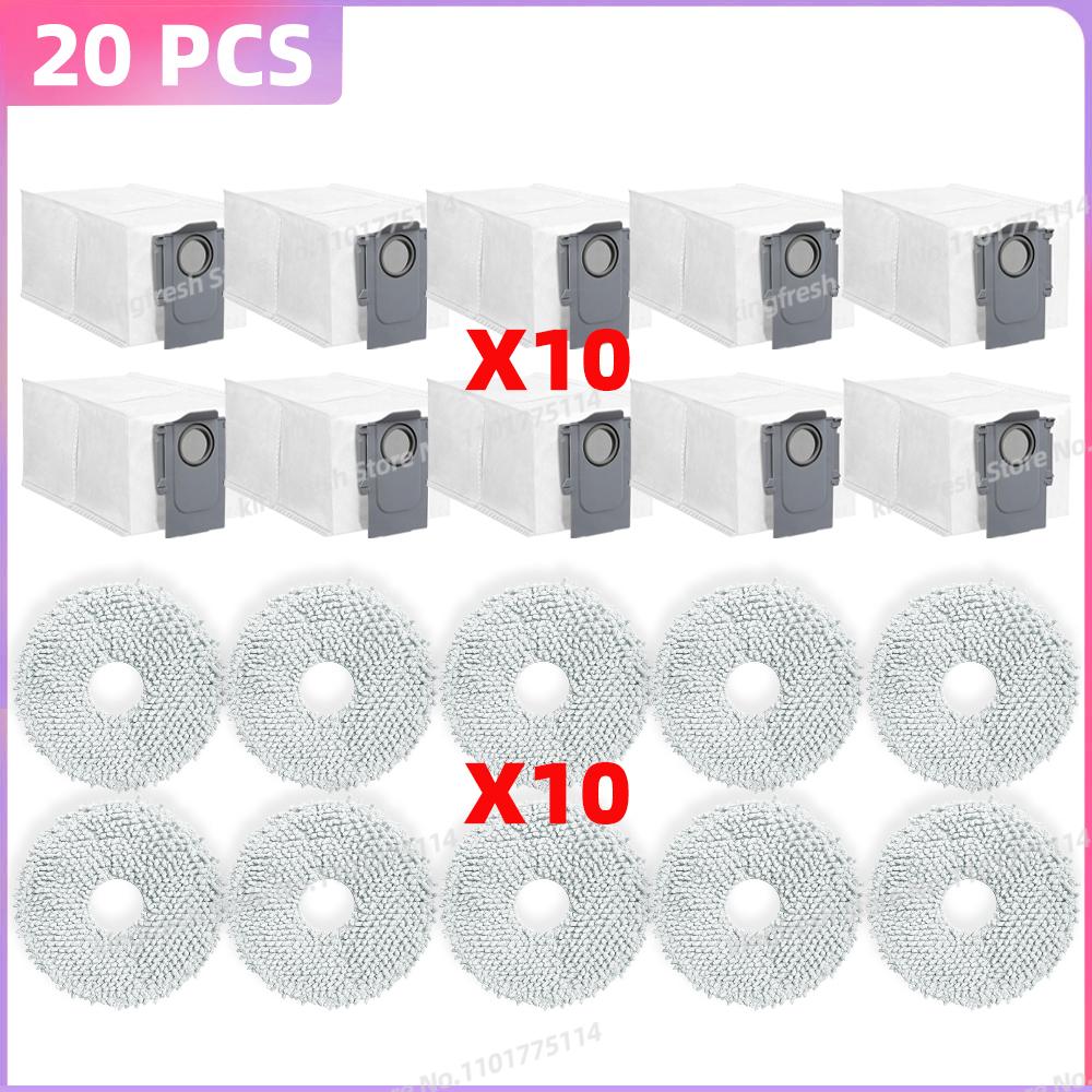 Fit For ( Roborock Qrevo Curv / S5V / S5X / 5A1 / 5XC / 5AE / CurvC / Qrevo C / Qrevo C Pro ) Parts Brush Filter Mop Cloth Bag