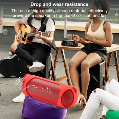 Protector Cover Skin Silicone Anti-Drop Speakers Pouch Bag with Shoulder Strap Speaker Cover for Beats Pill Wireless BT Speaker