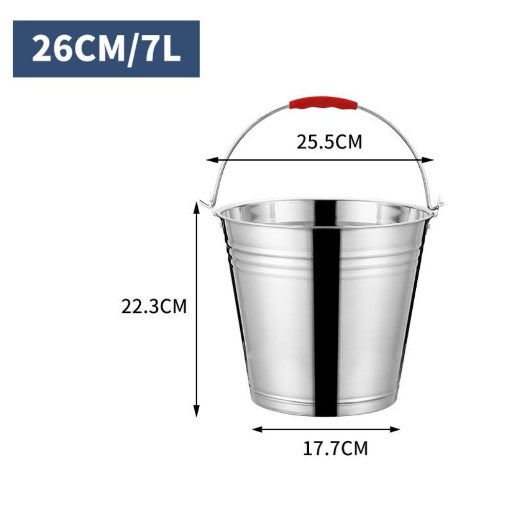 Stainless Steel Ice Bucket Thickened Water Pail Durable Trash Can  Bar