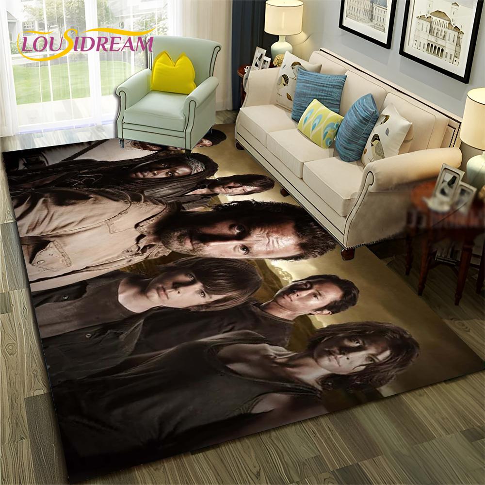 TWD The Walking Dead Rick Horror TV Carpet Rug for Home Living Room Bedroom Sofa Doormat Decor,kids Area Rug Non-slip Floor Mat