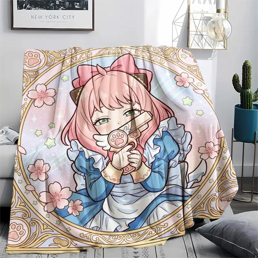 Anya Forger Print Flannel Blanket, Ultra Soft High Quality All Seasons Warm Throw, Home Decor Cozy Blanket, Perfect Christmas Gift