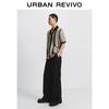 UR Men's Short-Sleeve Color-Block Jacquard Knit Cardigan