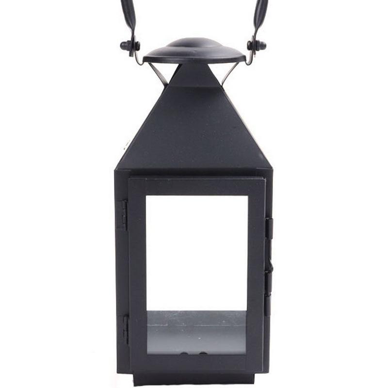 European-Style Wrought Iron Windproof Lanterns - Floor-Standing & Handheld Candlestick Ornaments for Weddings and Courtyard Decoration.