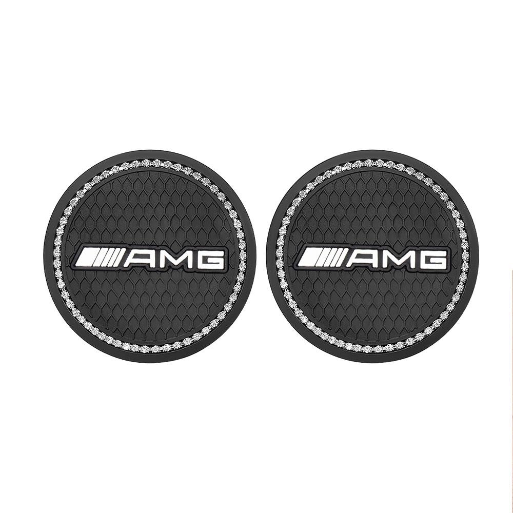 

New 80% 2pcs New Non-slip Car Water Cup Pad Rubber Mat For Mercedes-Benz AMG Accessories W140 W168 W202 W108 W124 W177 AMG W212