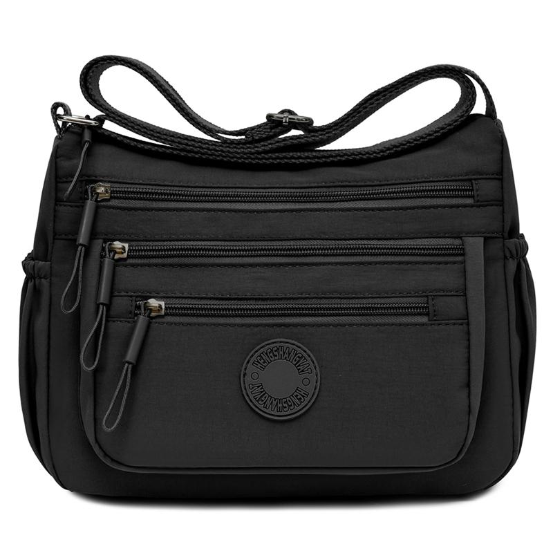 Damen Schultertasche mit großer Kapazität aus wasserabweisendem Nylon, Mehrfachfach-Pendler-Tasche, Umhängetasche