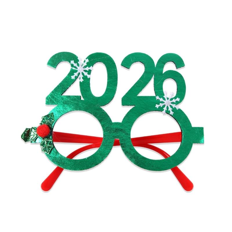 2026 Christmas Eyewear For Costumes Adults Kids Reusable Party Props Foldable Frame Costume Glasses