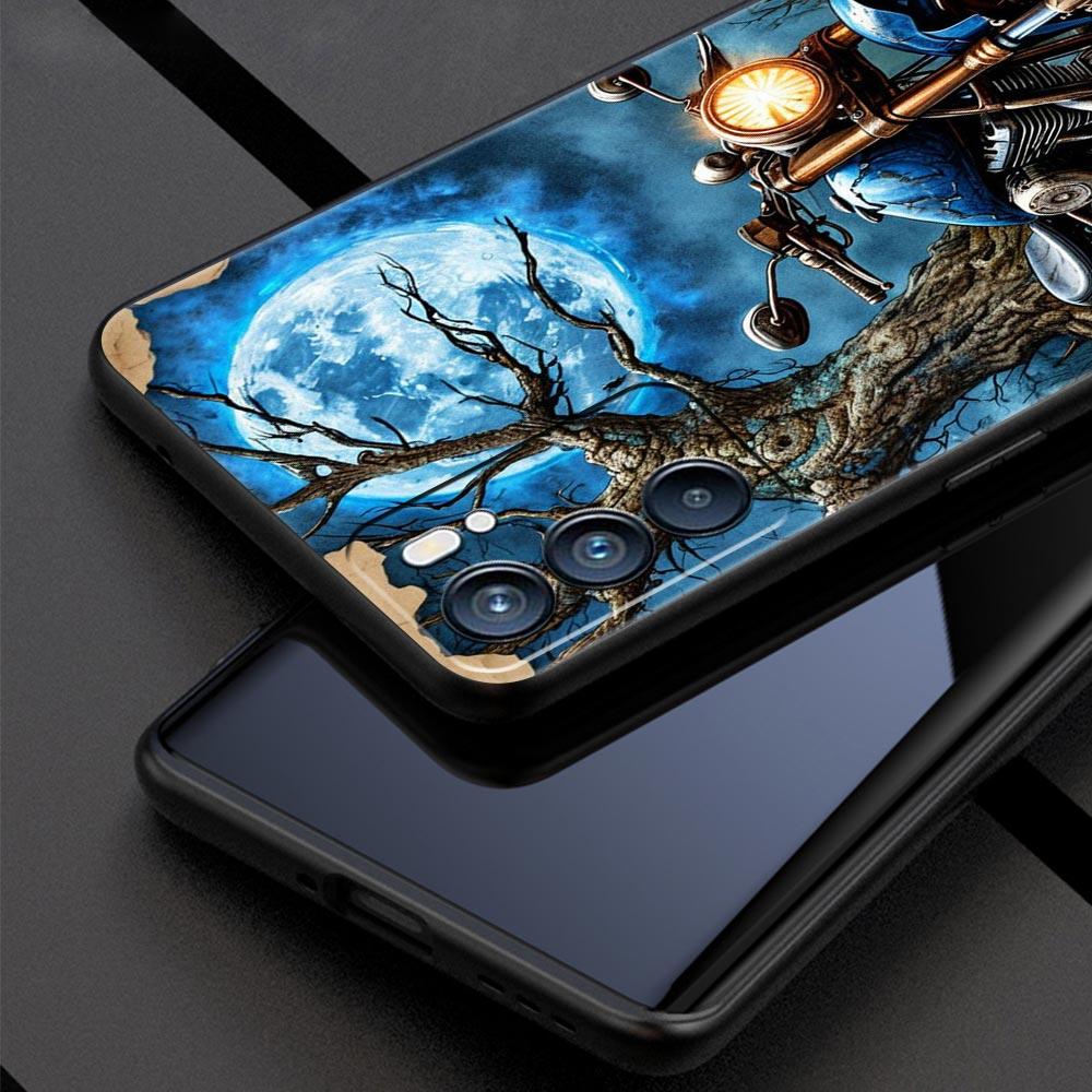 Colors Vintage Motorcycle Painted Phone Case For Oppo A17 A31 A54 A57 A78 A79 A98 Find X5 X6 Reno 7 8 10 11 12 13 F Pro Soft TPU