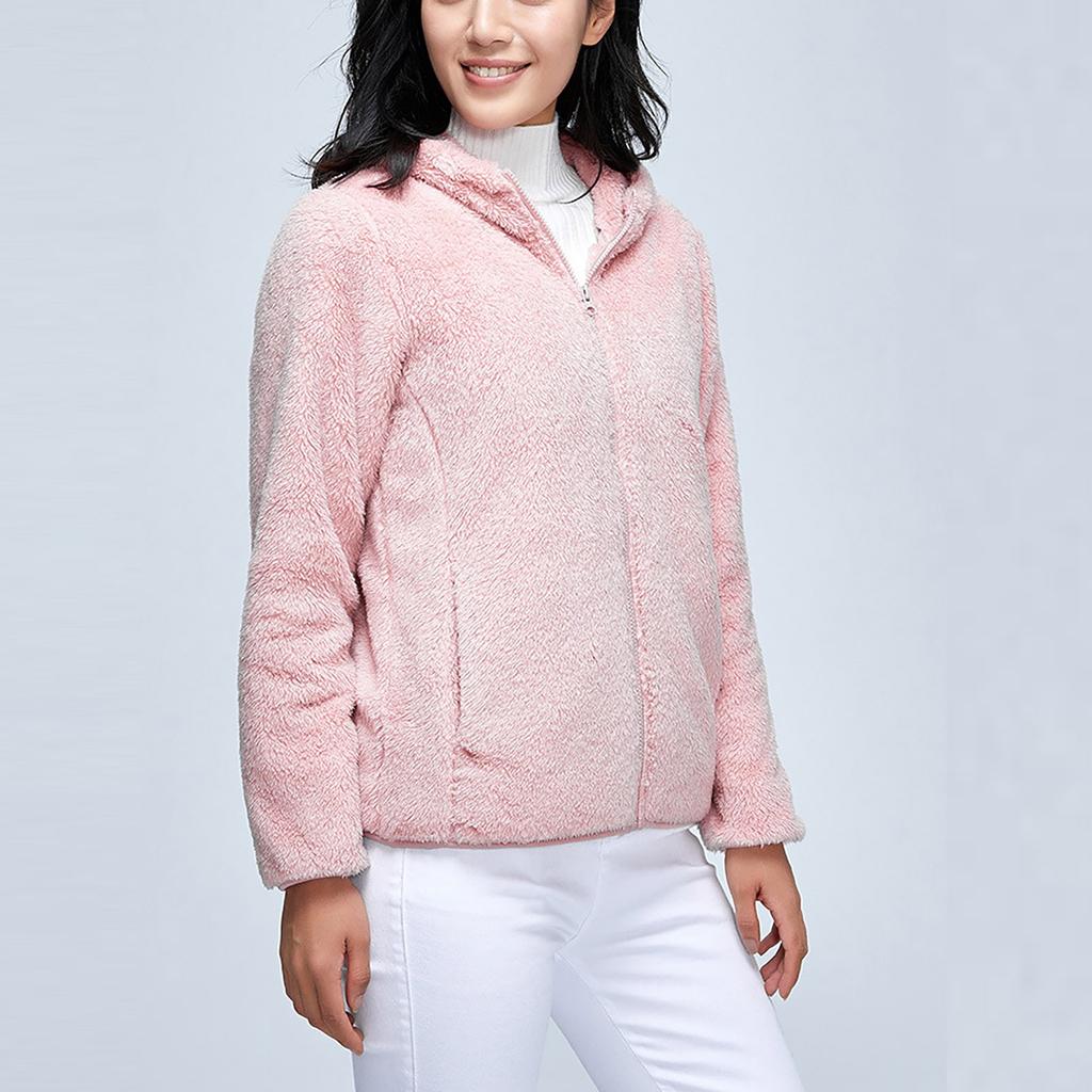 Solid Fleece Warm Double-Sided Plush Coat Thickened Coat For Women