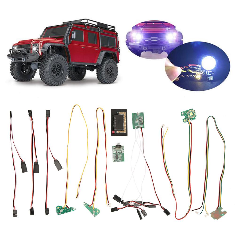 RC Car Front Rear LED Lights Group Wireless Signal Set Fit for TRX4 RC Car Model
