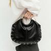 Fashi Rivet Women Shoulder Bags Designer Halfmo Lady Handbags Luxury Pu Leather Chains Crossbody Bag Trend Underarm Bag 2026