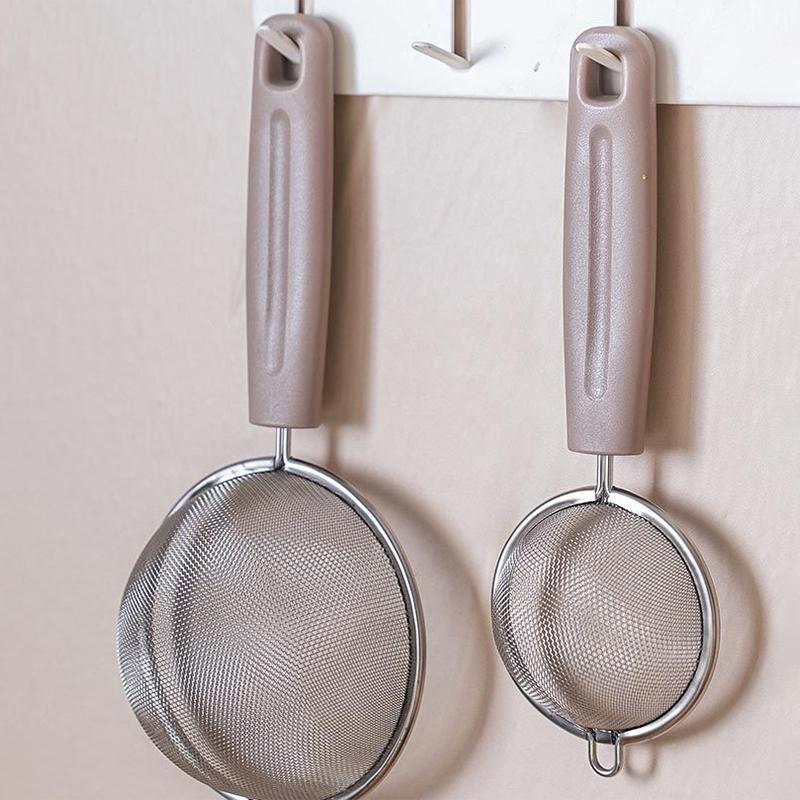 Stainless Steel Mesh Strainer With Pp Handle, Fine Filtering For Juices, Residues And Flour, Ideal For Home Baking