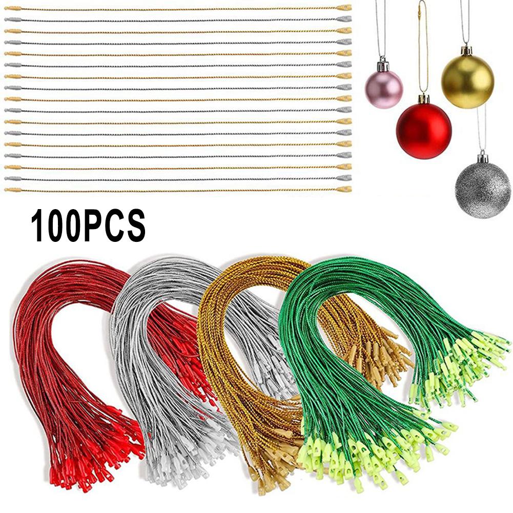 For Xmas Ball Decor DIY Christmas Ornament Hanger String Precut Hanging Ropes MIT