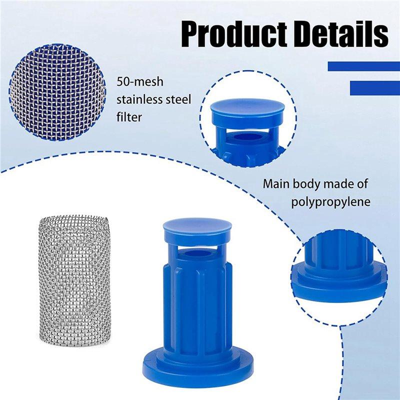 Premium-32Pcs 8079-PP-50 Sprayer Nozzles Strainer For Teejet Sprayer Nozzles,Stainless Steel 50 Mesh Screen