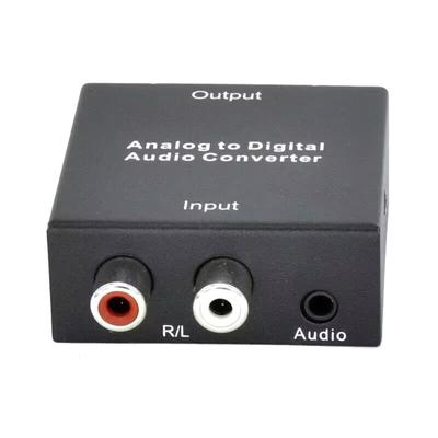 Digital To Analog Audio Converter SPDIF 3.5mm Optical To Analog L/R-RCA Converter Optical To 3.5mm