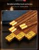 Chinese-Style Solid Wood Chopsticks - 10 Pairs Gift Box for Clients & Souvenirs
