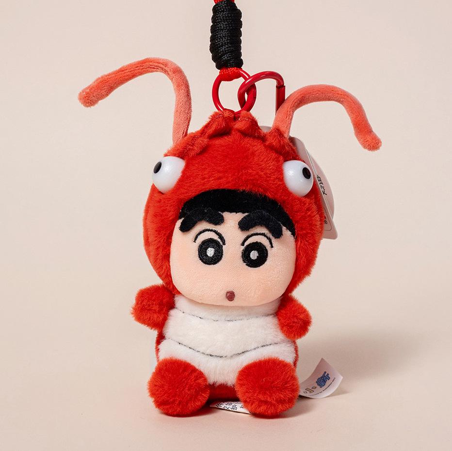 Crayon Shin-chan Plush Doll Keychain Backpack Charm for Girls
