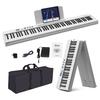 OYAYO FP88C 88-Key Folding Digital Piano, Rechargeable, MIDI and Bluetooth Compatible, Touch-Sensitive Keyboard, Piano-Size, 128 Tones/Rhythms, Compac
