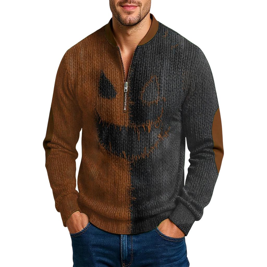 Men'S Outdoor Zipper Long Sleeved Sportswear Casual Sweatshirt