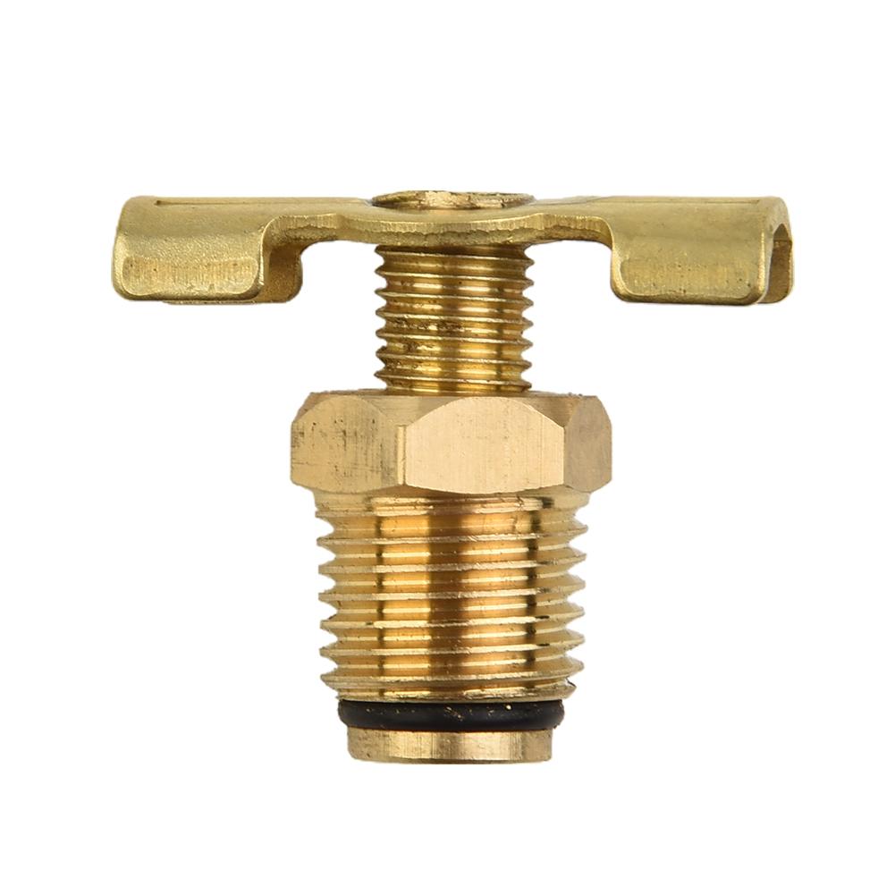 1/4" Brass Drain Valve and Tap Cock with T Handle for Air Compressor