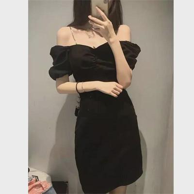 2021 Spring/Summer Petite Off-the-Shoulder Hepburn Style Camisole Dress