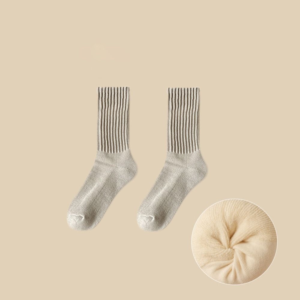 Solid Color Knitted Long Socks Cotton Cuffs Ruffles Socks Casual Middle Tube Socks  Girls