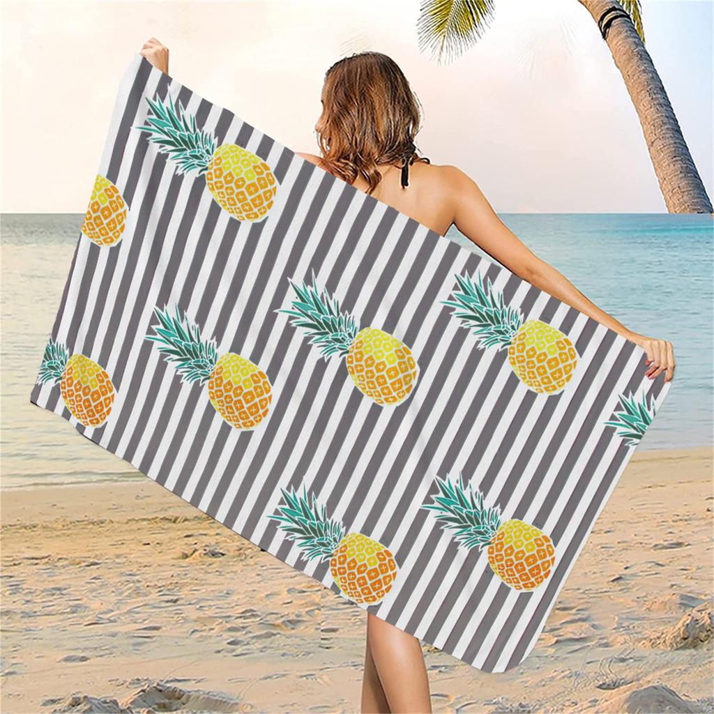 Beach Mat, Microfiber Beach Towel, Ultralight Colored Bath Towel, Sand-proof Beach Mat, Multi-purpose Towel, Suitable For Travel And Swimming Pools.