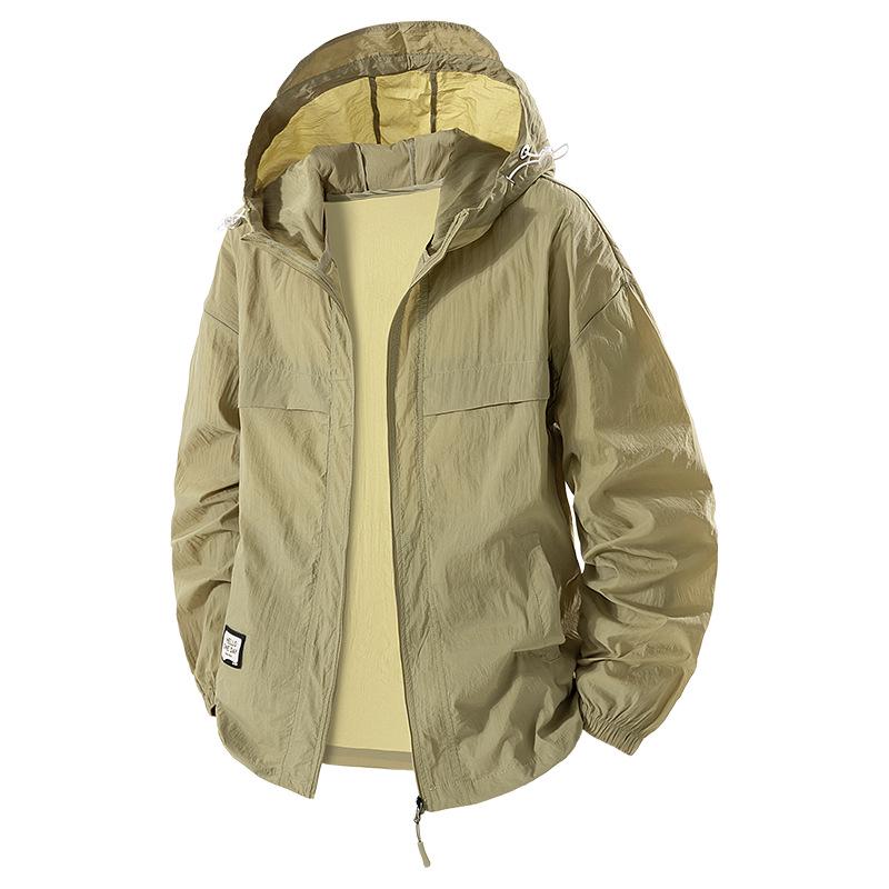 Men's Plus Size UPF50+ Ultra-Thin Ice Silk Sun Protection Fishing Jacket
