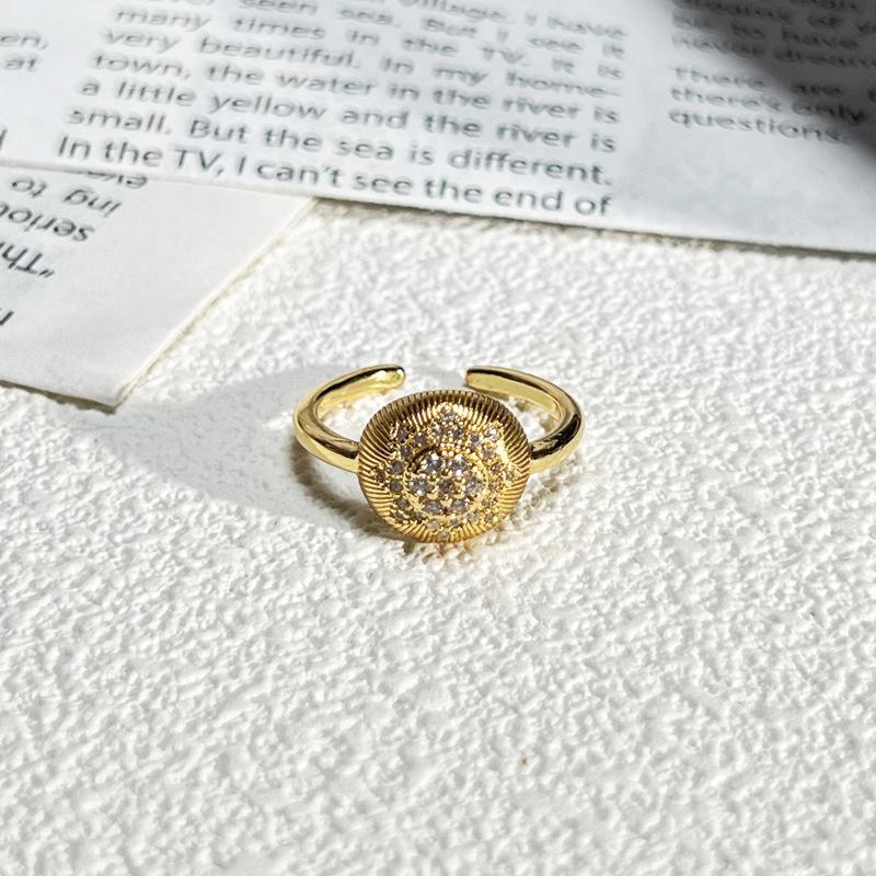 2026 Court Style Retro Heavy Industry Geometric Irregular Brushed Open Ring Women Ins Light Luxury Fashion Exquisite Index Finger Ring