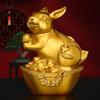 Juego de Estatuas de Latón del Zodiaco Chino - 12 Piezas Figuras de Animales Rata Buey Tigre Conejo Dragón Serpiente Caballo Cabra Mono Gallo Perro Cerdo