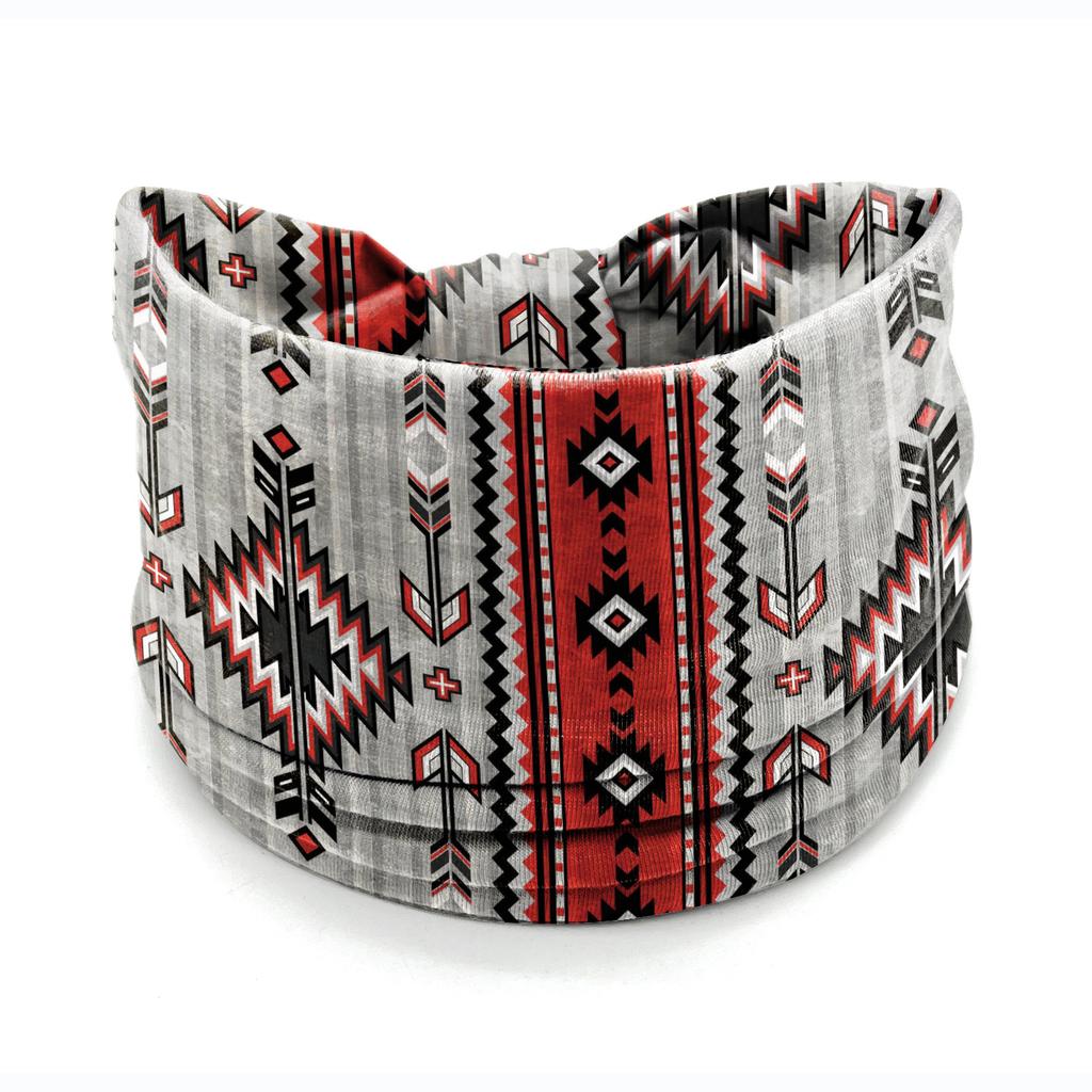 European American Women's Hair Band African Print Pattern Wide Edge Elastic Knot Sports Yoga Headband Women's Headwear Hair