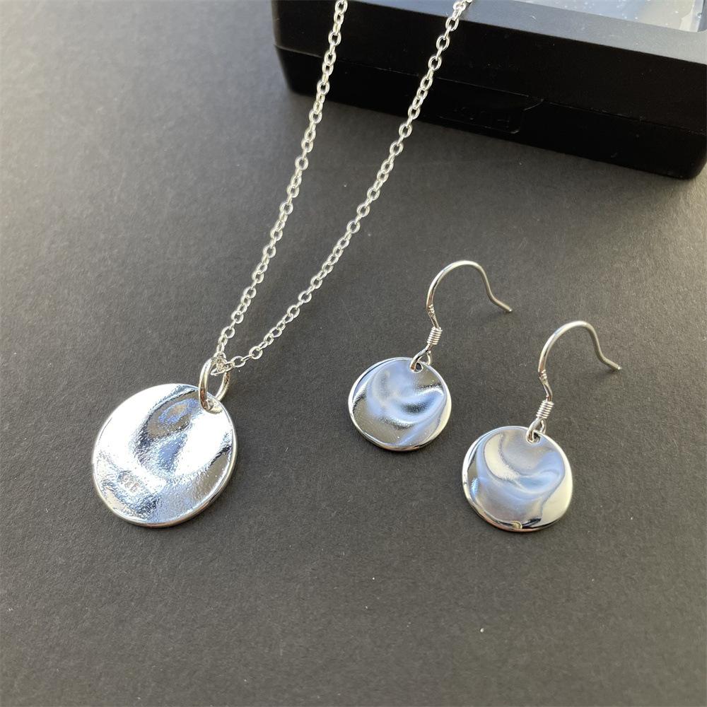Necklace Ring Set Frisbee Pendant Earrings Boutique Jewelry
