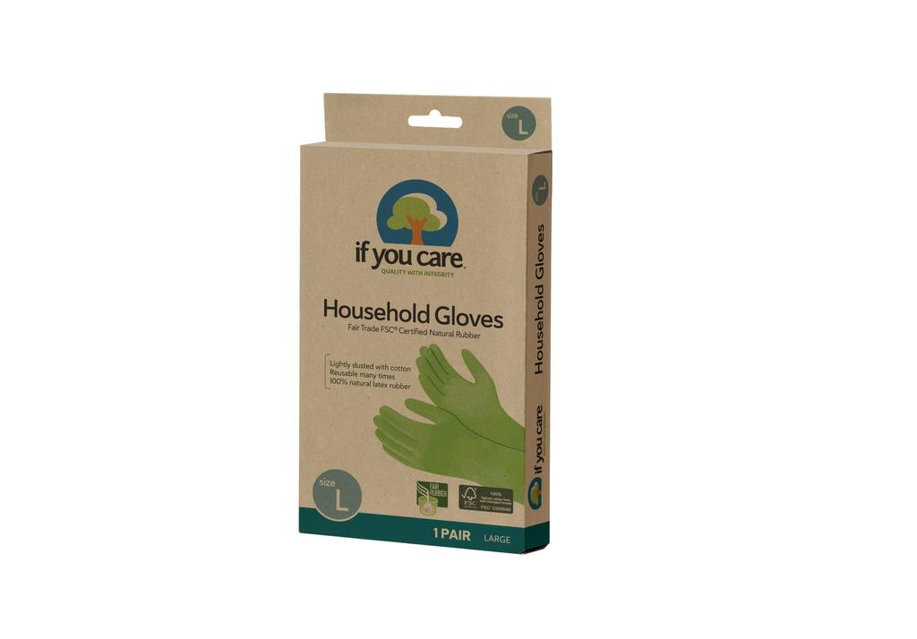 YOU Natural Rubber Household Large Cooking Kitchen Made with FSC Certified Fair Trade Rubber [IF CARE] Gloves, Size, Gloves, Gloves, &