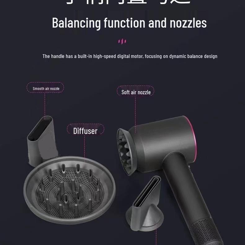 High-Power Professional Hair Dryer: Constant Temperature, Silent Design for Hair Care in Hotels and Supermarkets.