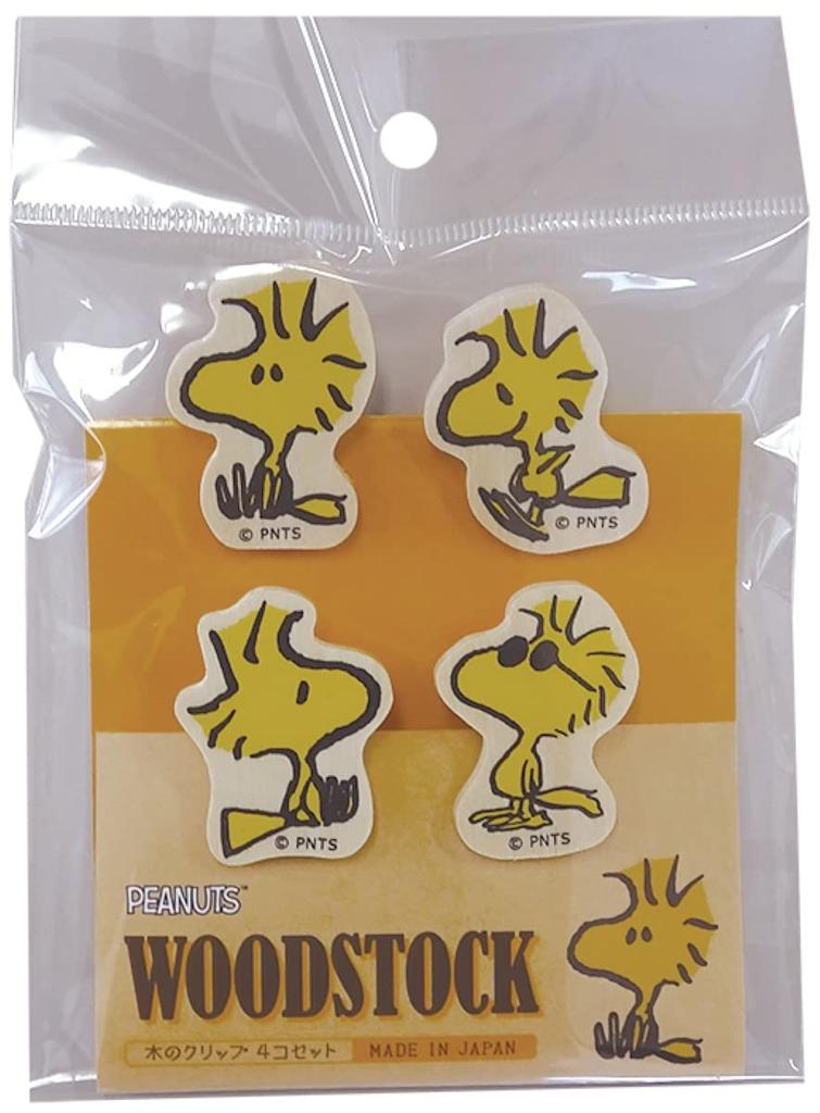 Nagano Factory Snoopy Clip Set of 4 SNS890WS (Woodstock)