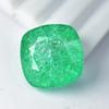 Natural Square Cushion Colombian Green Emerald 28.20 Ct Certified Gemstone