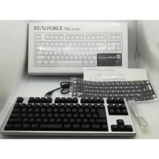USED Topre REALFORCE TKL SA for Mac R2TLSA‑JP3M‑BK – Japanese Layout / 30g Silent / Black + Silver