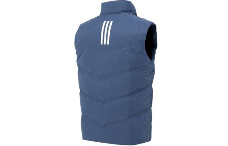 Adidas Down Vests Men's Blue Stand Collar Moderate IS0370