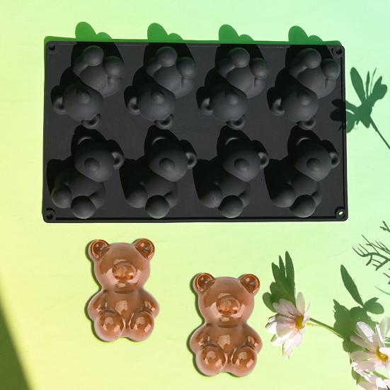Bear Shaped Silicone Mousse Mold Reusable Baking Mold for Cakes Desserts Heat Resistant Non-Stick & Easy Clean Baking Mold for Home Bakers & Sweet