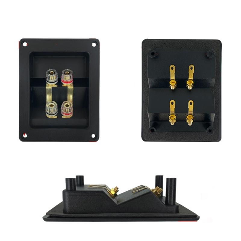 Professional Speaker Box Rear Back Panel Wiring Terminal Plugs Square Boxes With Banana Jack Subwoofer Speaker Terminal