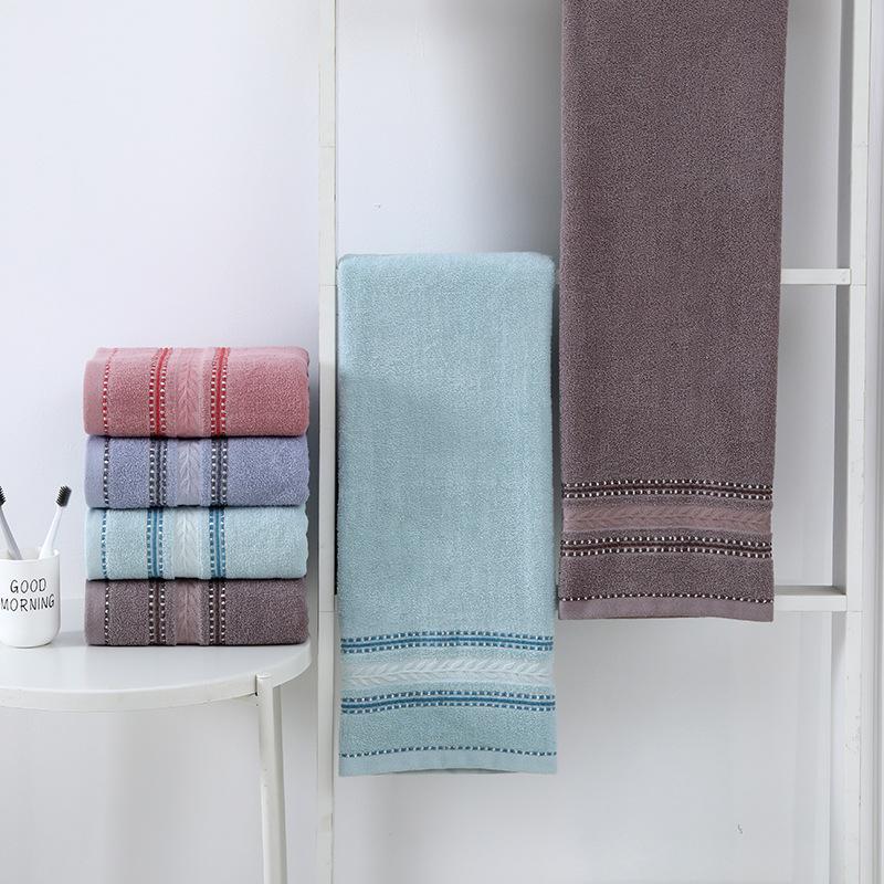 1pc Durable and Absorbent Cotton Bath Sheet - Quick Dry Towel for Large Bathroom - Hotel Quality Bathroom Accessories