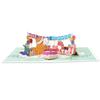 Animal Scene Greeting Card Happy Birthday Card with Matching Envelope Birthday Invitation For Anniversary Baby Showers