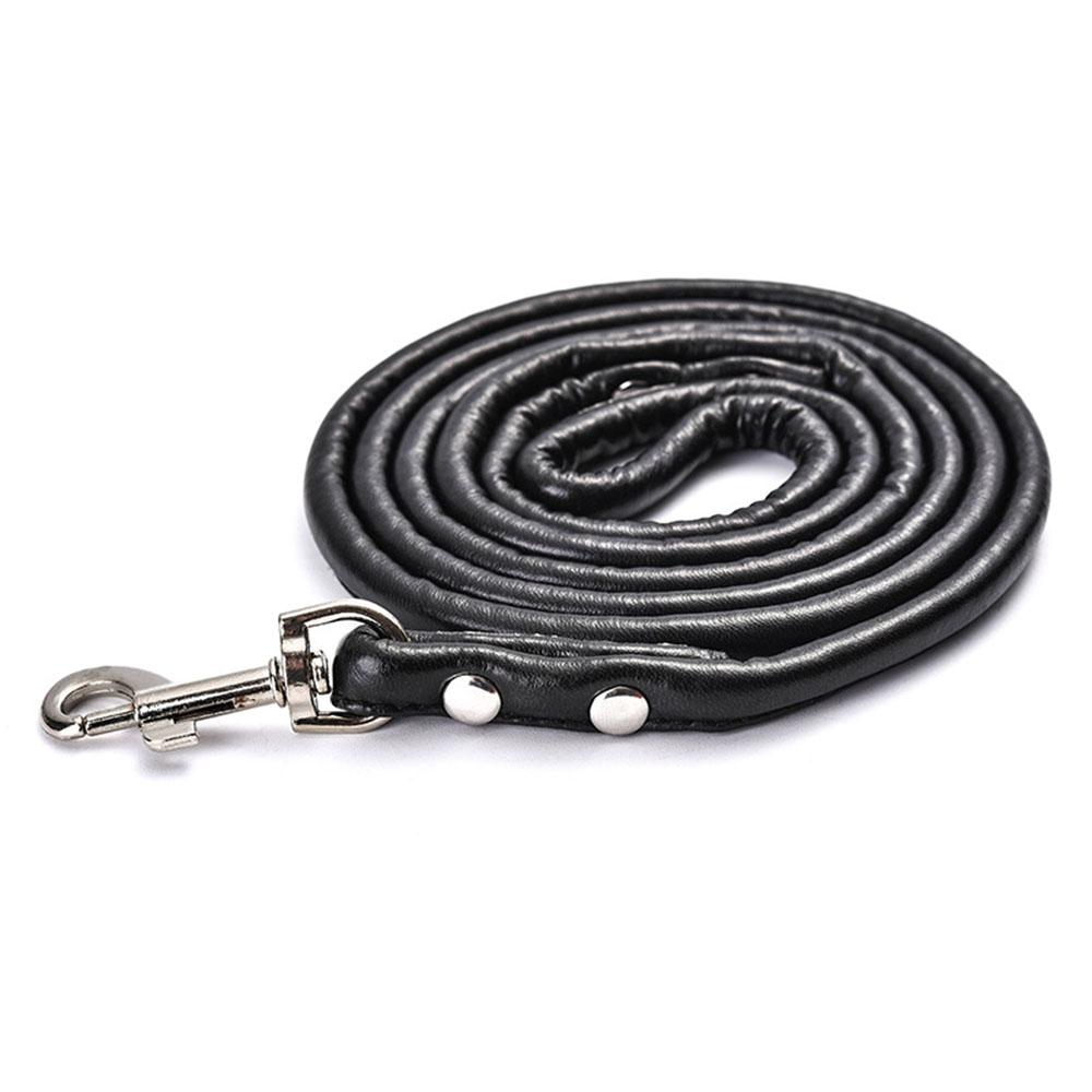Pet Products Round Colorful PU Rolled Dog Walking Leashes for Small Medium Breeds Dogs Puppy Chain Lead Training Walking Leash